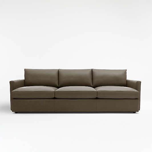 Lounge Deep Leather 3-Seat Grande Sofa 105"