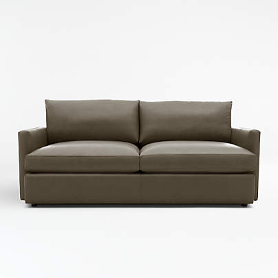 Lounge Deep Leather Sofa 83"