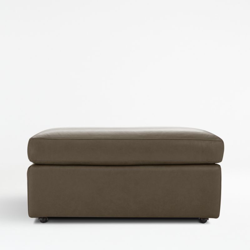 Lounge 37" Leather Ottoman - image 0 of 2