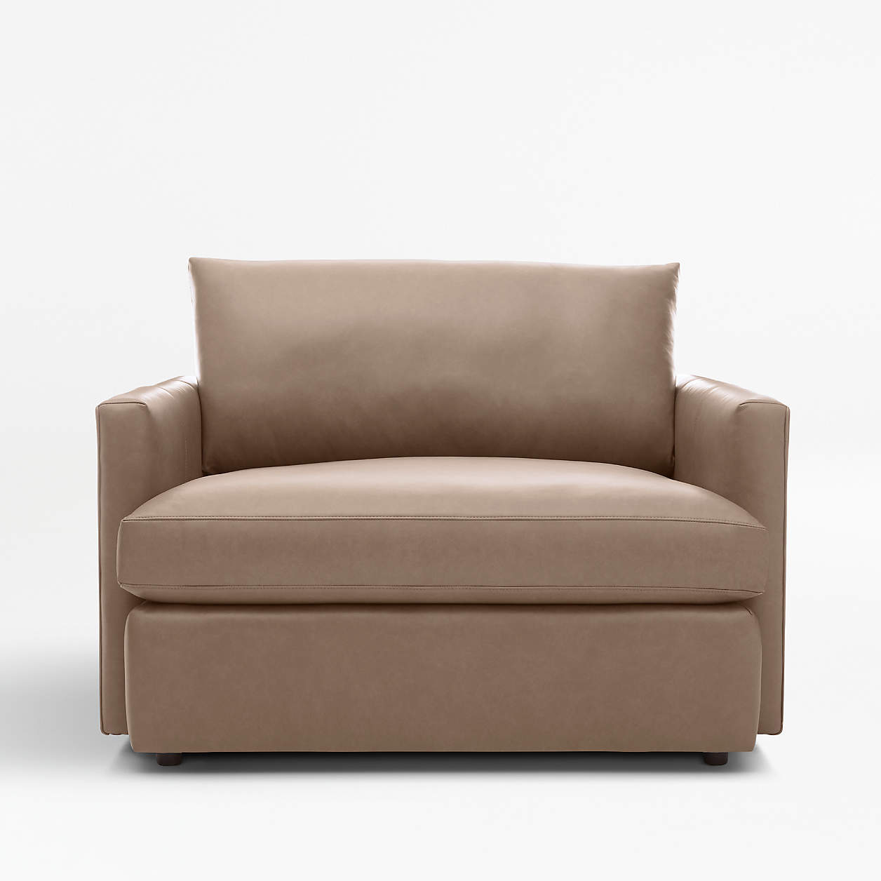 Lounge Brown Leather Chair and a Half + Reviews Crate & Barrel
