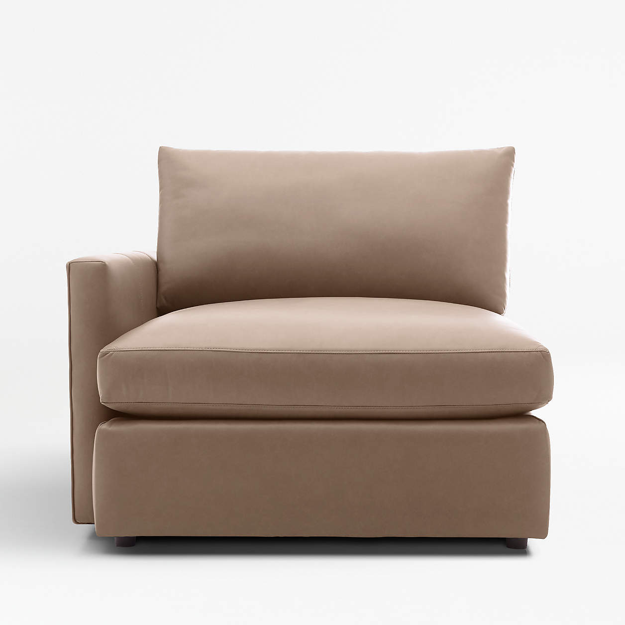 Lounge Leather Left Arm Chair Crate & Barrel