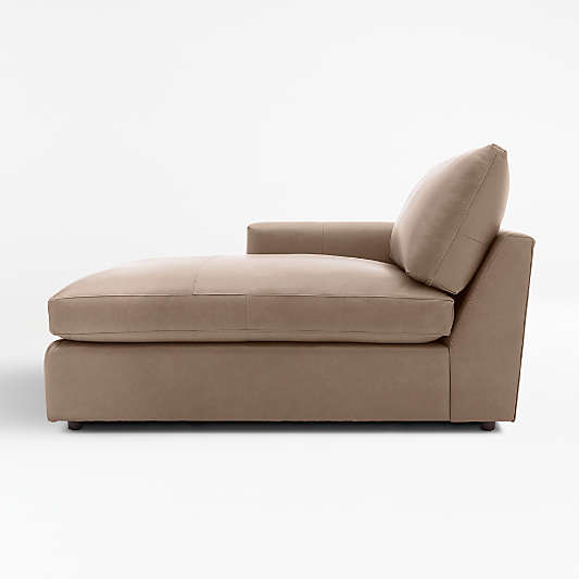 Lounge Leather Left Arm Chaise Lounge