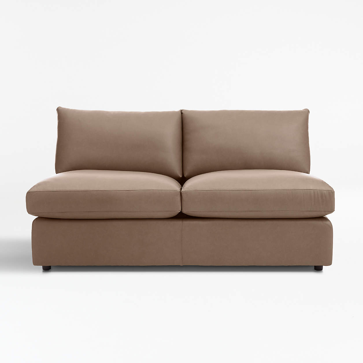 Lounge Leather Armless Loveseat + Reviews Crate & Barrel