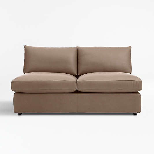 Lounge Leather Armless Loveseat