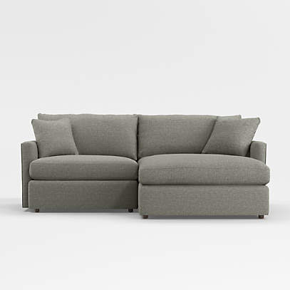 Lounge 2 Piece Small Space Sectional, Chaise Sectional Sofa With Storage