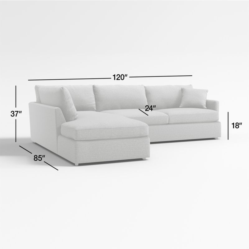 View Lounge 2-Piece L-Shaped Sectional Sofa with Left-Arm Bumper - image 3 of 13