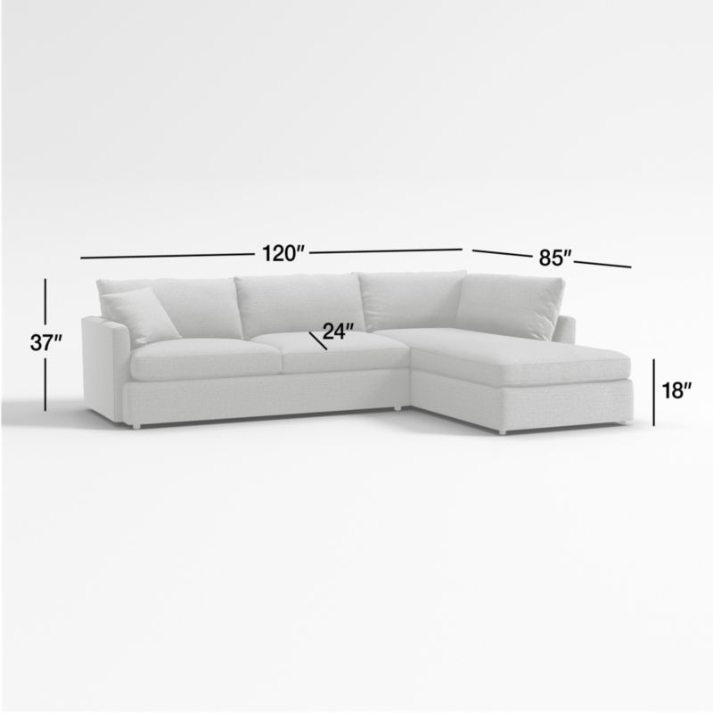 View Lounge 2-Piece L-Shaped Sofa with Right-Arm Bumper - image 2 of 13