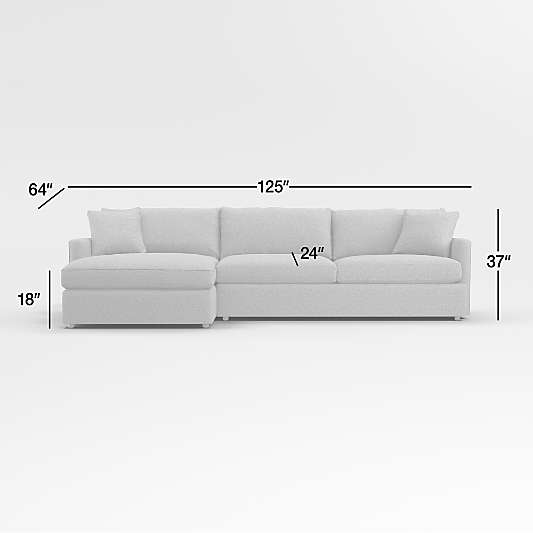 Lounge 2-Piece Sectional Sofa with Left-Arm Storage Chaise