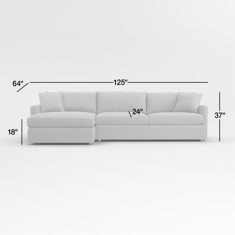 Lounge 2-Piece Sectional Sofa with Storage Chaise Lounge