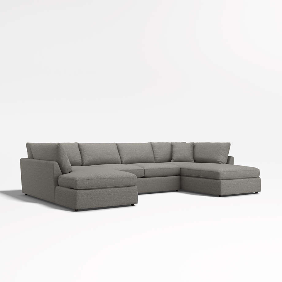 Lounge 3Piece UShaped Sectional Sofa + Reviews Crate & Barrel