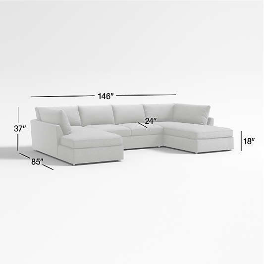 Lounge 3-Piece U-Shaped Sectional Sofa