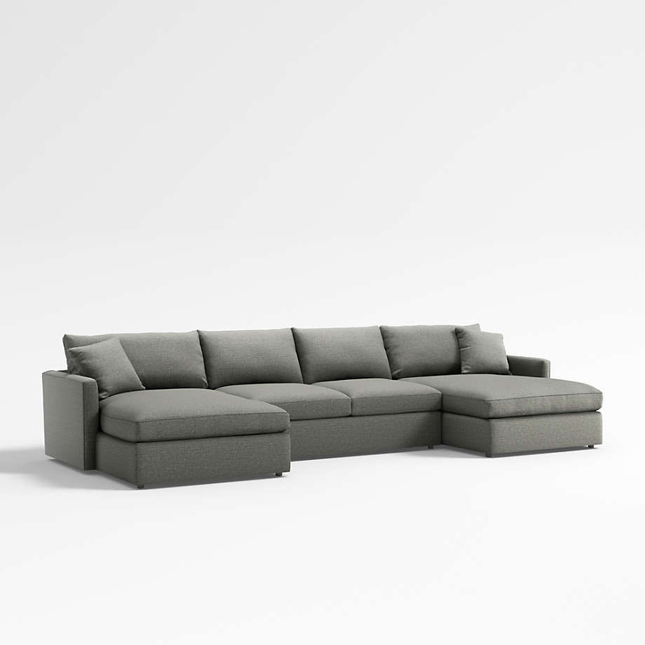 Lounge 3Piece UShaped Sectional Sofa with LeftArm Storage Chaise