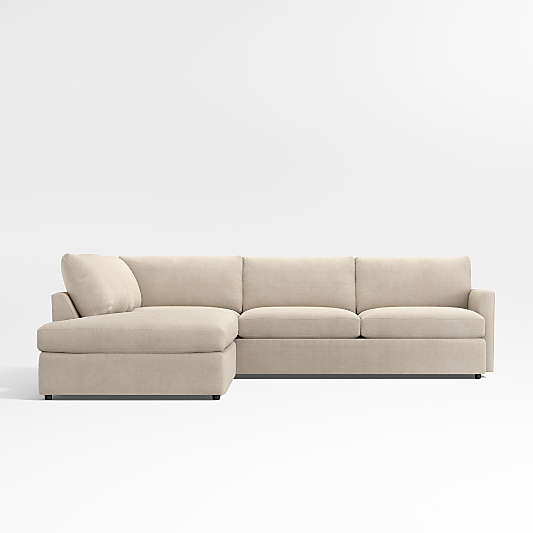 Lounge 2-Piece L-Shaped Sectional Sofa with Bumper