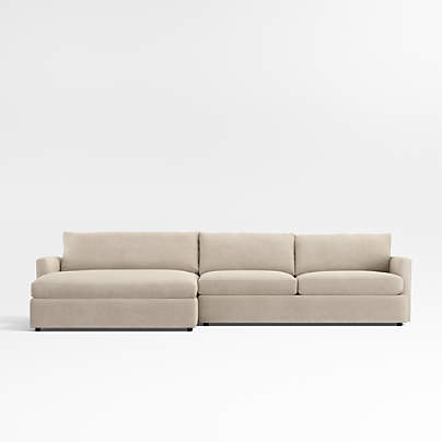 Lounge 2-Piece Left-Arm Extra Wide Chaise Sectional Sofa