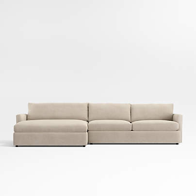 Lounge 2-Piece Sectional Sofa with Extra Wide Chaise Lounge