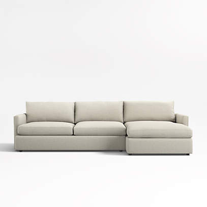 Lounge 2 Piece Sectional Sofa With Right Arm Chaise Reviews Crate Barrel