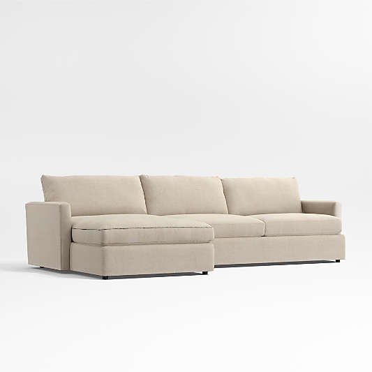 Lounge 2-Piece Sectional Sofa with Storage Chaise Lounge