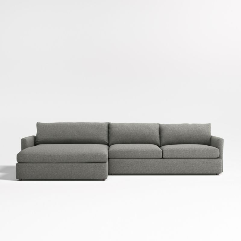 Lounge 2-Piece Left Arm Double Chaise Sectional Sofa | Crate & Barrel Canada