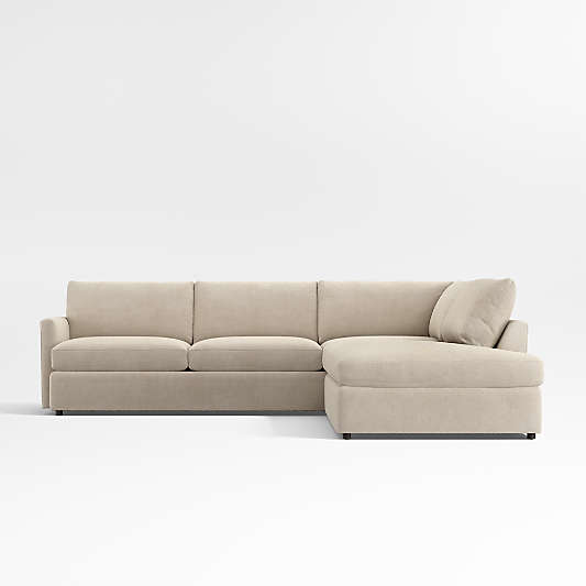 Lounge 2-Piece L-Shaped Sofa with Right-Arm Bumper