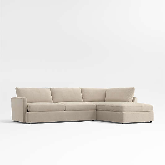 Lounge 2-Piece L-Shaped Sectional Sofa with Bumper