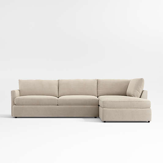 Lounge 2-Piece Right-Arm Bumper Sectional Sofa