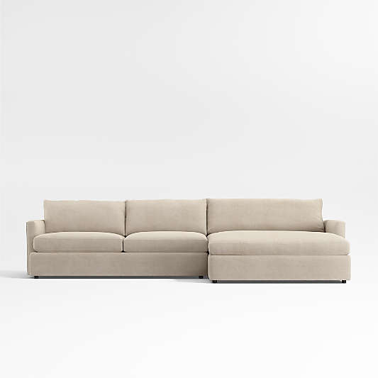 Lounge 2-Piece Sectional Sofa with Extra Wide Chaise Lounge