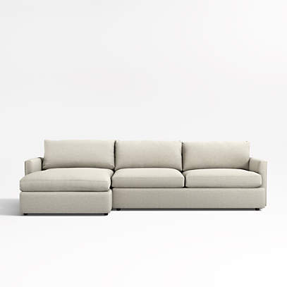 Lounge 2 Piece Sectional Sofa With Left Arm Chaise Reviews Crate Barrel