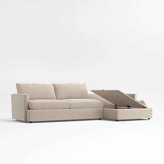 Lounge 2-Piece Sectional Sofa with Storage Chaise Lounge