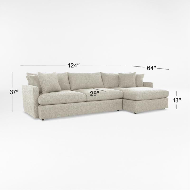 Lounge Deep 2-Piece Sectional Sofa + Reviews | Crate & Barrel