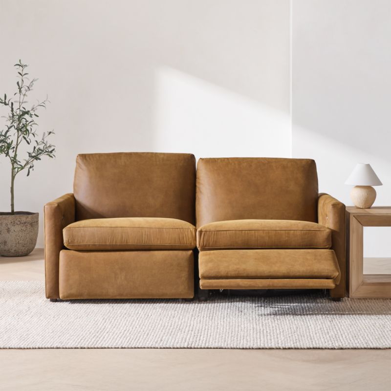 Lounge 74" Power Dual-Reclining Leather Sofa - image 2 of 11