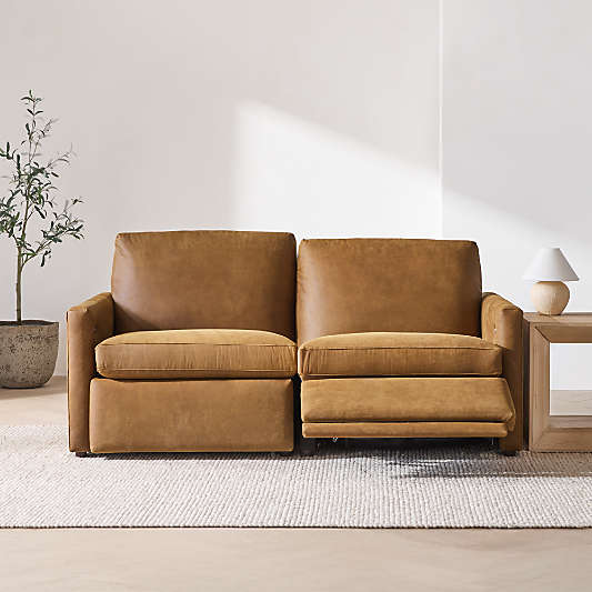 Lounge 74" Power Dual-Reclining Leather Sofa