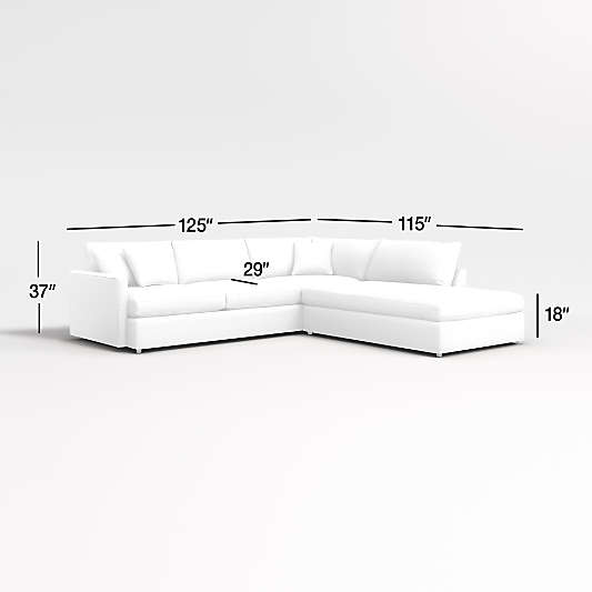 Lounge Deep 2-Piece Right-Arm Bumper Sectional Sofa