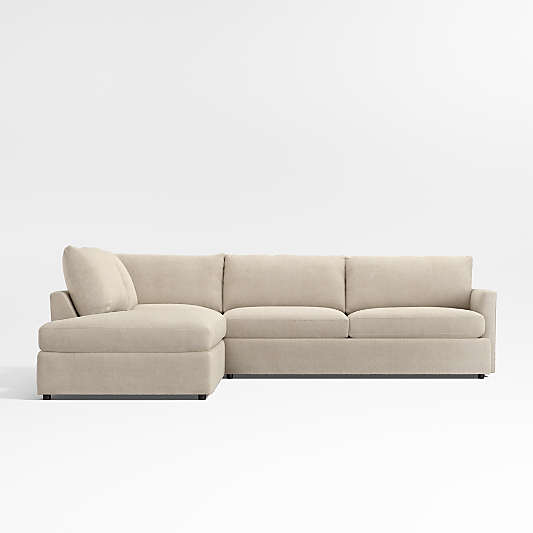 Lounge 3-Piece Left-Arm Bumper Sectional Sofa