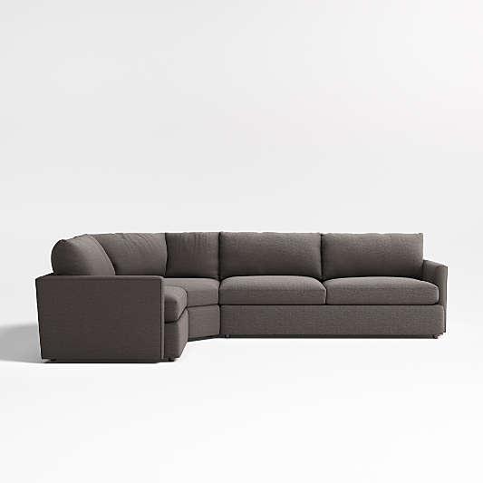 Lounge 3-Piece Wedge Sectional Sofa