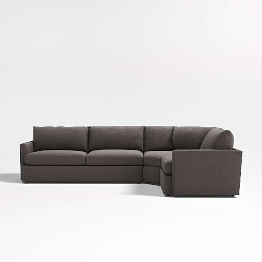 Lounge 3-Piece Wedge Sectional Sofa