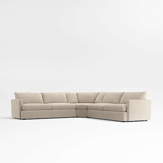 Lounge 3-Piece L-Shaped Wedge Sectional Sofa