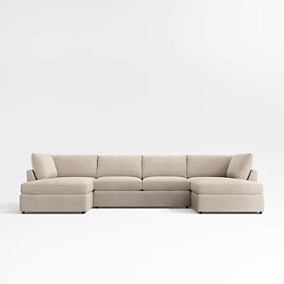 Lounge 3-Piece U-Shaped Sectional Sofa with Double Corner Bumper