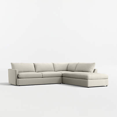 Lounge 3-Piece L-Shaped Sectional Sofa with Bumper