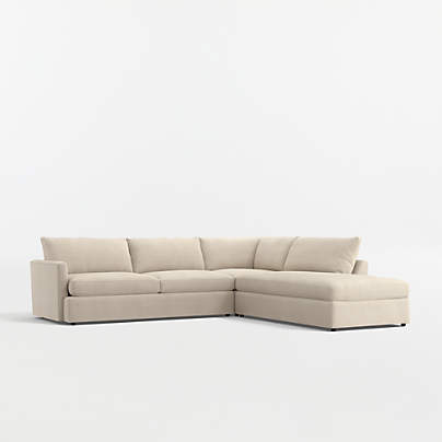 Lounge 3-Piece L-Shaped Sectional Sofa with Bumper