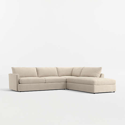 Lounge 3-Piece L-Shaped Sectional Sofa with Bumper