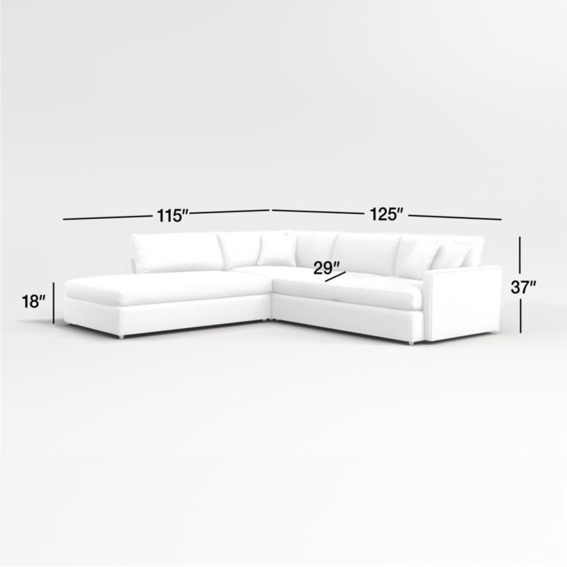 View Lounge Deep 3-Piece Left-Arm Bumper Sectional Sofa - image 3 of 10