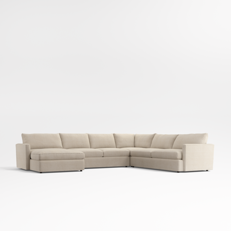 Lounge 4-Piece L-Shaped Sectional Sofa with Storage Chaise Lounge - image 0 of 18