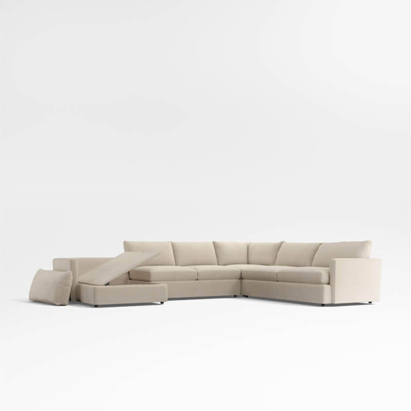 Lounge 4-Piece L-Shaped Sectional Sofa with Storage Chaise Lounge - image 12 of 18