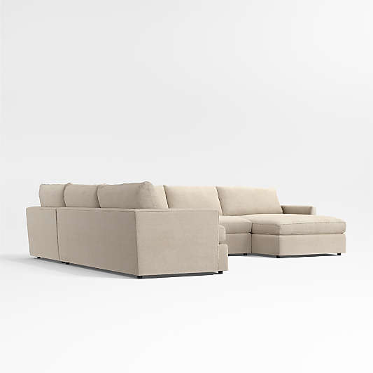 Lounge 4-Piece L-Shaped Sectional Sofa with Right-Arm Storage Chaise