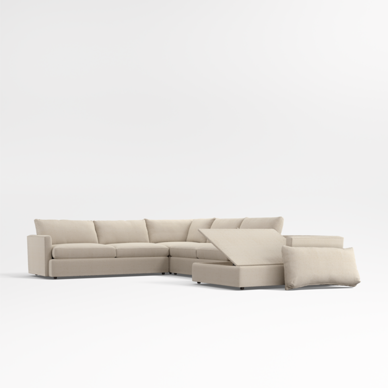 Lounge 4-Piece L-Shaped Sectional Sofa with Storage Chaise Lounge - image 11 of 17
