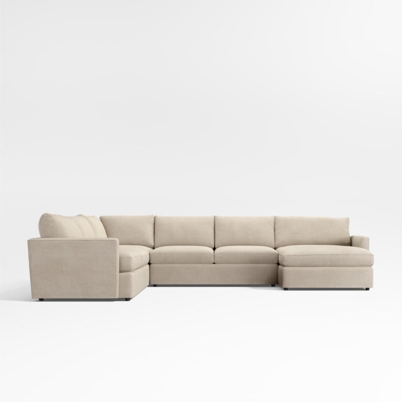 Lounge 4-Piece L-Shaped Sectional Sofa with Storage Chaise Lounge - image 0 of 17