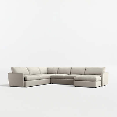 Lounge 4-Piece L-Shaped Sectional Sofa with Chaise Lounge