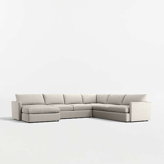 Lounge 4-Piece L-Shaped Sectional Sofa with Chaise Lounge