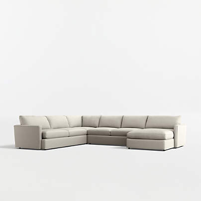 Lounge 4-Piece L-Shaped Sectional Sofa with Chaise Lounge