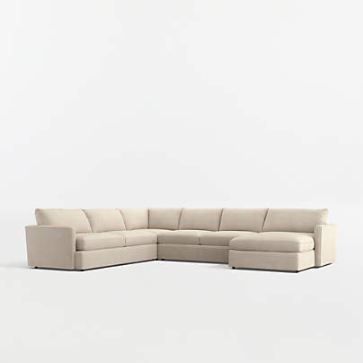 Lounge 4-Piece L-Shaped Sectional Sofa with Chaise Lounge
